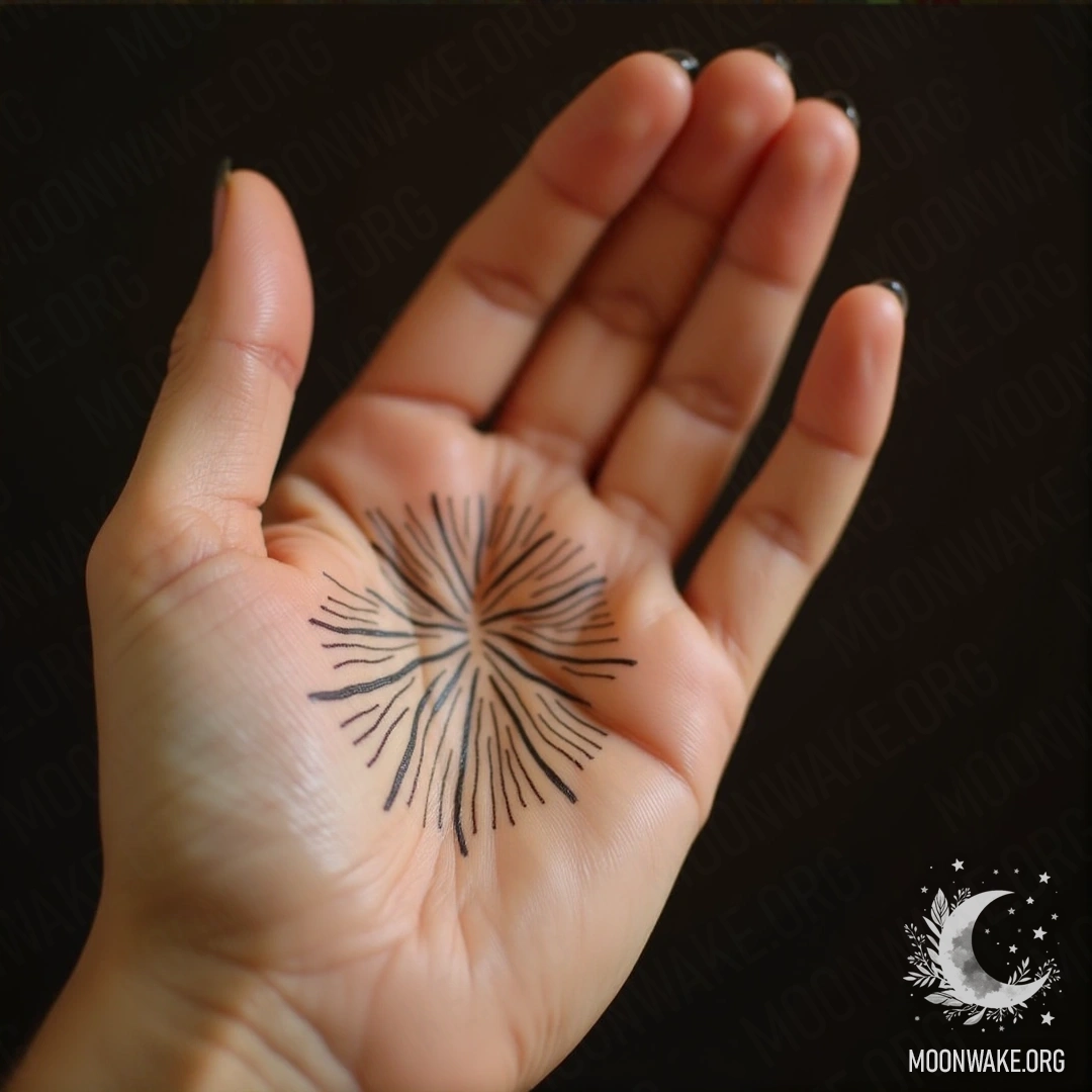A hand with detailed palm lines, symbolizing palmistry and the art of reading palms
